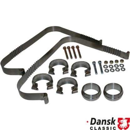 Mounting kit for exhaust rear. The kit includes metal straps, clamps nuts and bolts