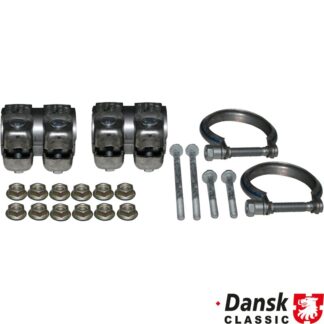 Mounting kit for exhaust rear. The kit includes clamps, nuts and bolts