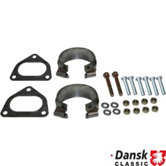 Mounting kit for cross over pipe set. The kit includes clamps, gaskets, nuts and bolts