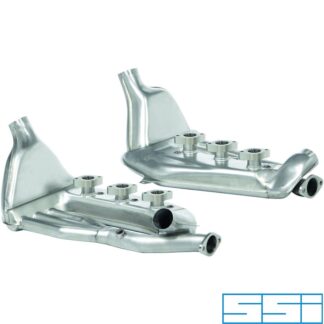 Heat exchanger set, Ø41 mm outside inlet tubing, left/right. Made of stainless steel. IMPORTANT: Major modification needed on engine tin ware when installing on 3,6 l engines.