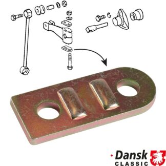 Guide plate for anti roll bar, front