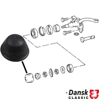 Rubber cap for front wheel hub