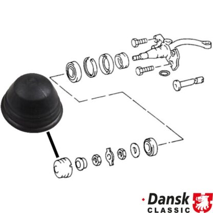 Rubber cap for front wheel hub