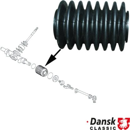 Steering gear protection boot, left/right