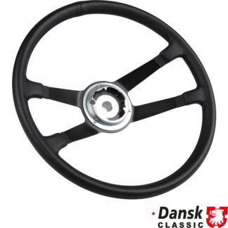 Steering wheel, leather, black, Ø400 mm, without horn button