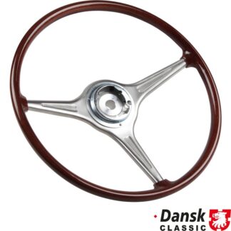 Steering wheel, faux wood, Ø420 mm (16.5"), without horn button