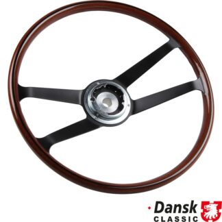 Steering wheel, faux wood, Ø420 mm (16.5"), without horn button