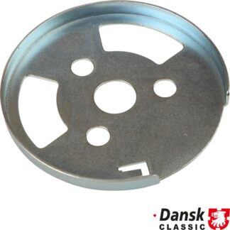 Column contact plate for steering wheel, for butterfly/hockey puck button