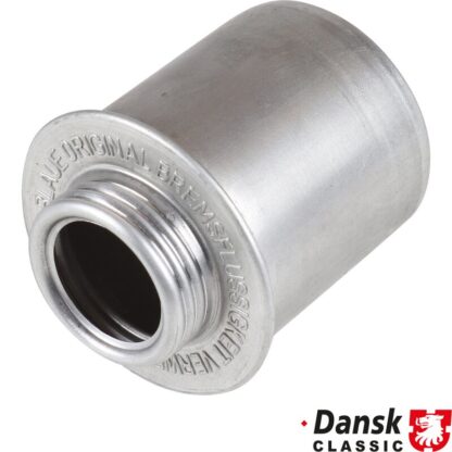 Brake fluid reservoir without cap. Made of aluminium. Design not 100% like original