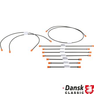 Brake line kit, 2 circuit brake system (not for models with brake booster). With 10 lines for 1 vehicle