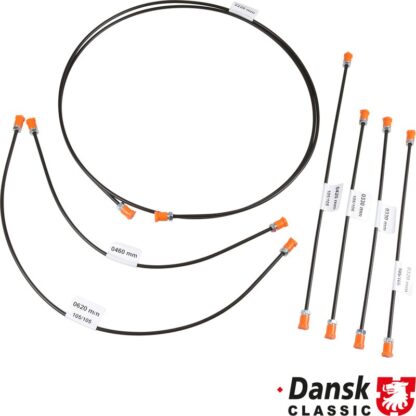 Brake line kit, 1 circuit brake system. With 7 lines for 1 vehicle