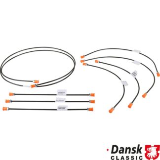 Brake line kit, 1 circuit brake system. With 8 lines for 1 vehicle