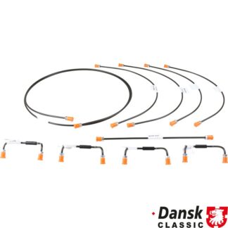 Brake line kit, 1 circuit brake system. With 8 lines for 1 vehicle
