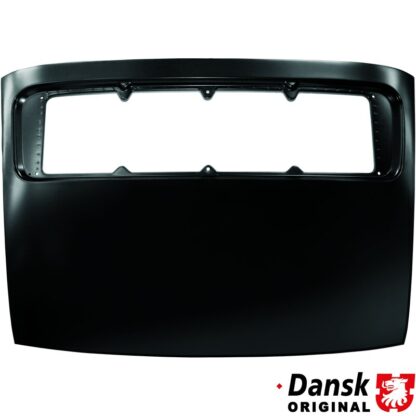 Engine hood, rear, with hole for license plate lamp
