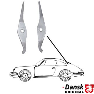 Engine hood suspension set for welding on (2 pcs.)