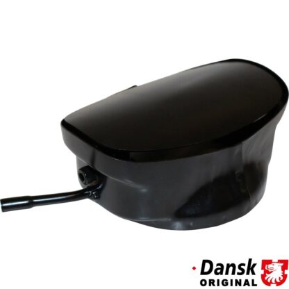 Fuel tank filler housing with flap