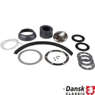 RSR fuel filler kit complete with polished stainless steel fuel cap. This kit will allow fuel filling through the center of the bonnet while closed