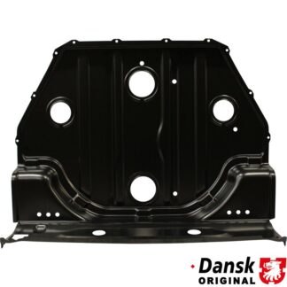 Spare wheel well without cross member
