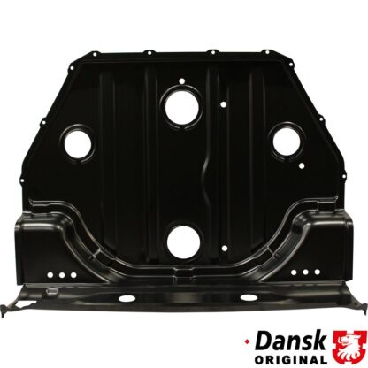 Spare wheel well without cross member