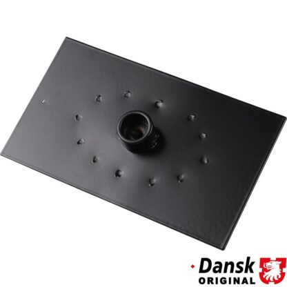 Seat belt shoulder mount with plate, rear, black painted