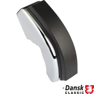 Bumper horn, front, chrome, with rubber buffer, for models with narrow trim, left