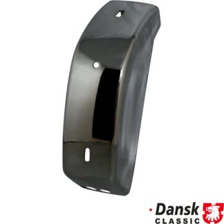 Bumper horn with holes for moulding, without rubber moulding, chrome, rear, left/right