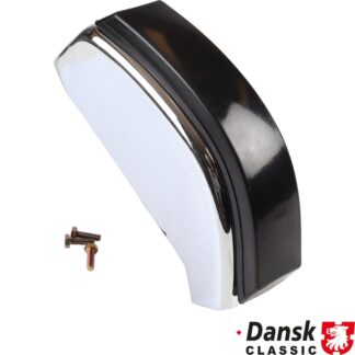 Bumper horn with rubber moulding, rear, chrome, left/right