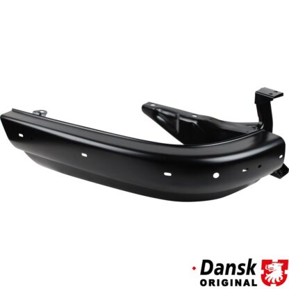 Bumper corner, rear, without cut out for exhaust pipe, left. Used when mounting Sports exhaust with dual center tail pipes.