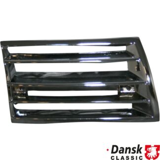 Front grille, metal, chrome, right