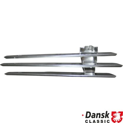 Grille for fog light, metal, chrome, left