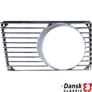 Horn grille with fog light hole, chrome, left