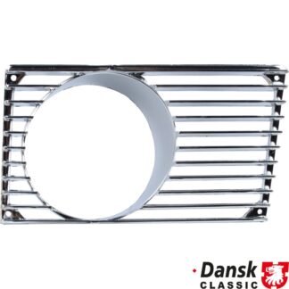 Horn grille with fog light hole, chrome, right
