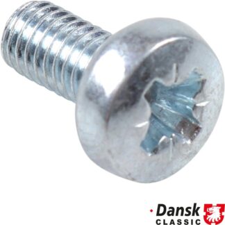 Screw with oval head, blank/chrome, 5x16