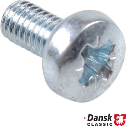 Screw with oval head, blank/chrome, 5x16