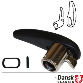 Lock for vent window, black/chrome, right