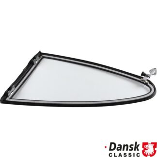 Rear quarter window set, with chrome frame, right