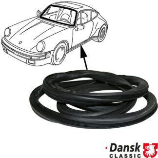 Seal for windscreen, with groove
