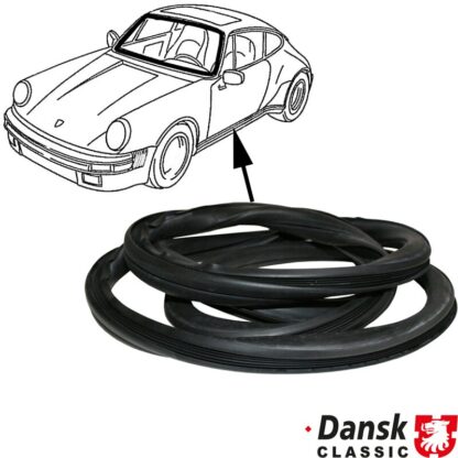 Seal for windscreen, with groove
