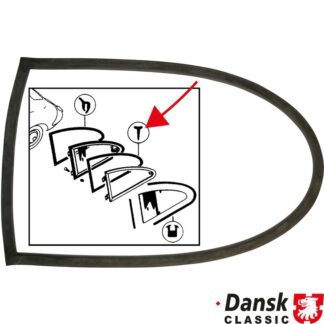 Seal for quarter window frame, left/right