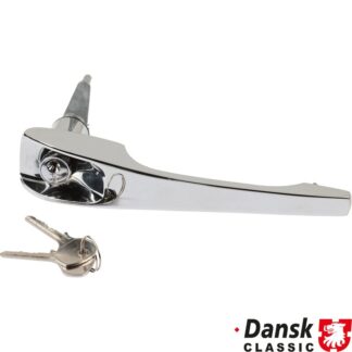 Door handle with lock cylinder and key, new, OE quality, chrome, right