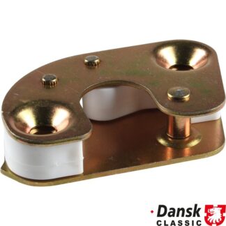 Striker plate for door, right. Yellow chromated