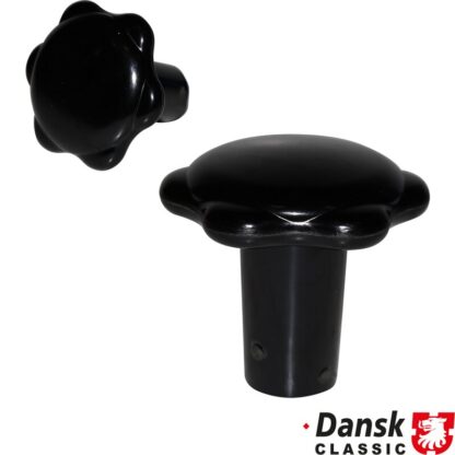 Knob for heater control, black, 2" tall
