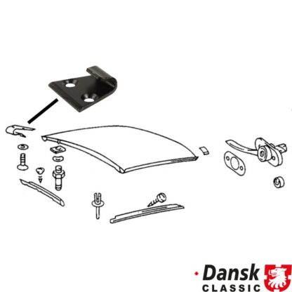 Latch for Targa hard top. 6 pcs. needed per hard top, black powder coated