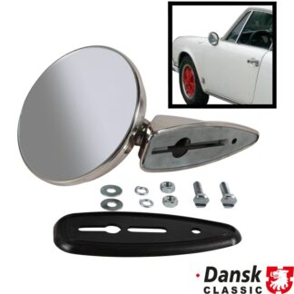 Door mirror without frame, stainless steel, left/right