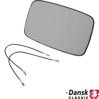 Door mirror glass, electric, heated, flat, left/right
