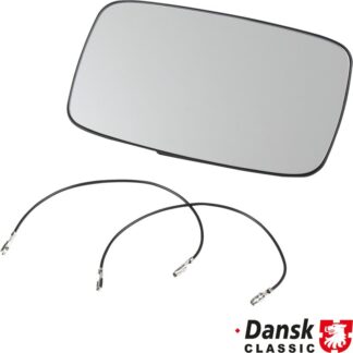 Door mirror glass, electric, heated, flat, left/right