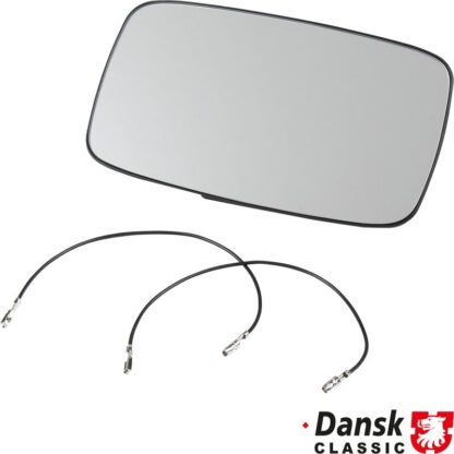 Door mirror glass, electric, heated, flat, left/right