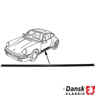 Cover strip, black, left/right, 2 pieces required