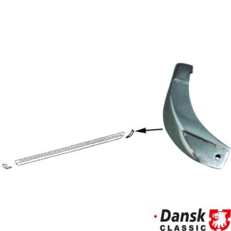 End piece for rocker panel decor, left front, right rear