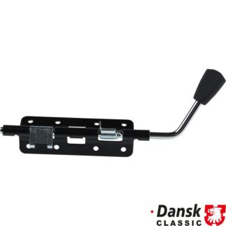 Adjuster for seat runner with black knob, right. To be replaced on seat frame